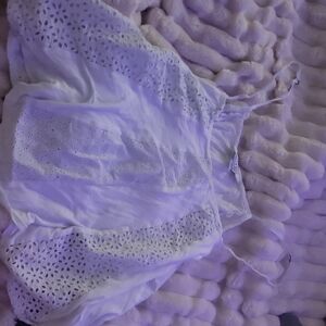 American Eagle Outfitters White Eyelet Tank Top